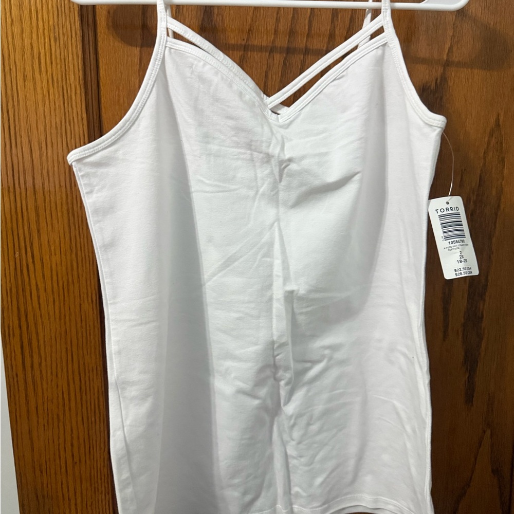 Torrid White Strappy Camisole